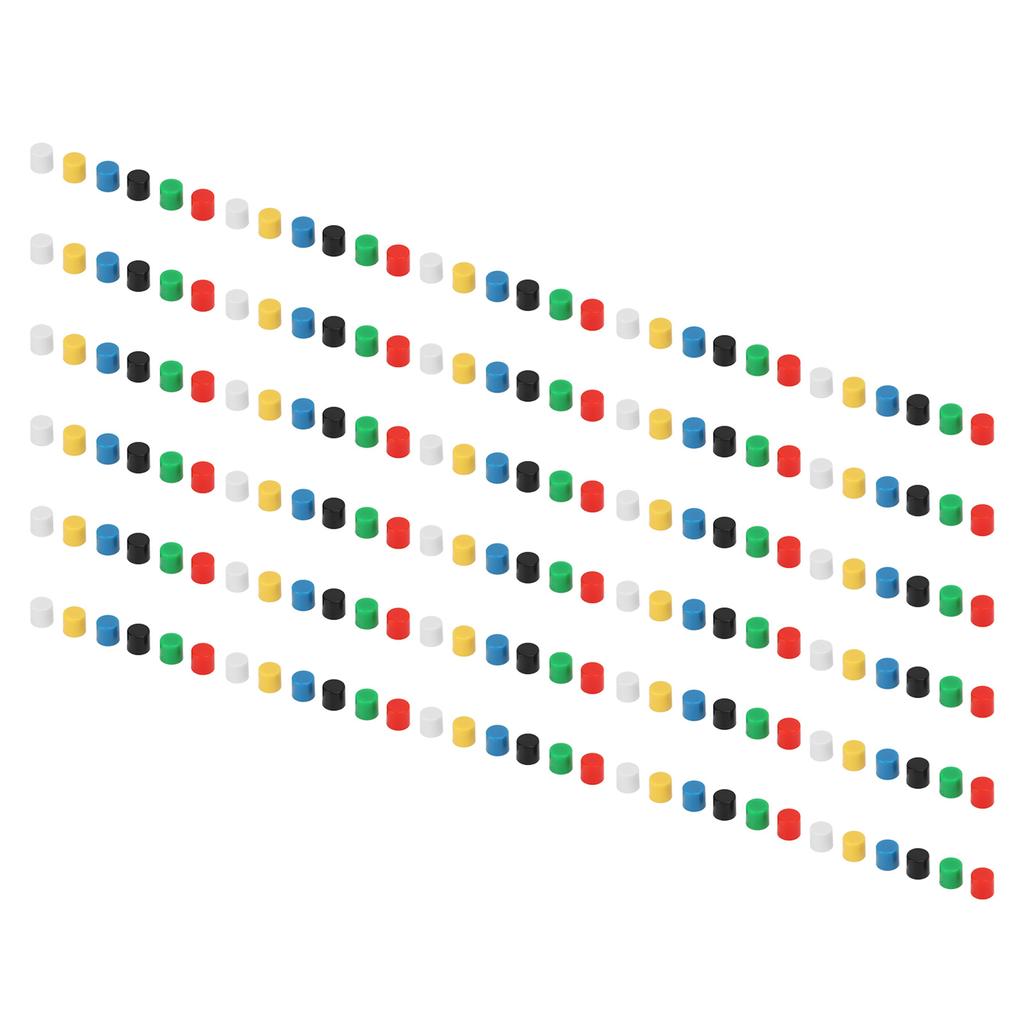 180 Peças Capa de Botão de Pressão para Placa de Protoboard 6 Cores Redondo Plástico ABS Substituição Botão Táctil Chapéu Conjunto