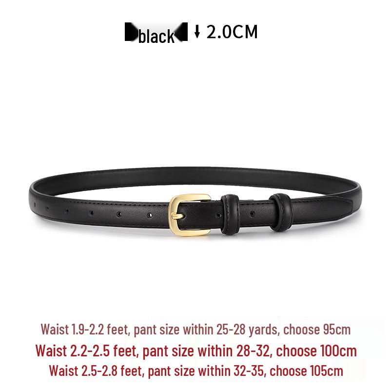 Minimalist Women's Pin Buckle Leather Belt - Versatile Decor for Dresses and Skirts