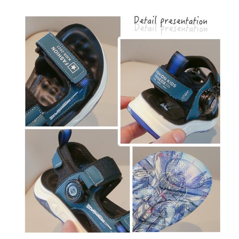 New Summer Boys' Sandals - Stylish Soft Sole Casual Beach Shoes for Big & Little Kids