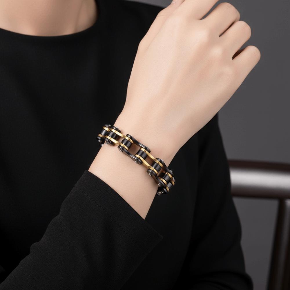Stainless Steel Biker Link Chain Bracelet High Polished Wrist Chain for Men  Gift for Him