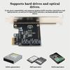 PCI-E X1 SATA 3.0 Erweiterungskarte 2-Port SATA III 6Gbps Adapterplatine ASMedia 1061 Chip PCI Express zu SATA Konverter für PC Festplattten-Erweiterung