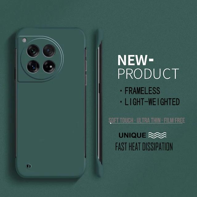 Frameless Hard PC Matte Phone Case For Oneplus 12 12R 11 11R 10T 10R 10 Pro Protective Bumper Solid Shell Cover Cases