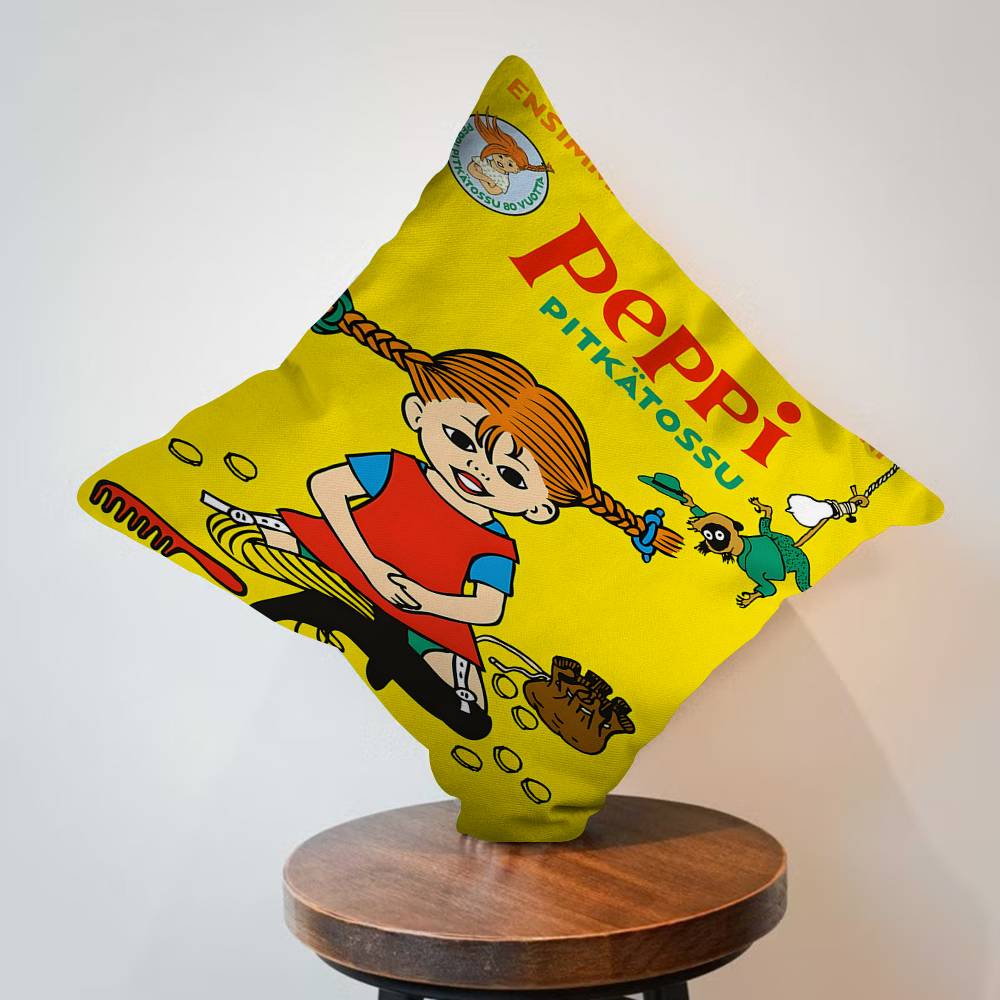 P-Pippi Longstocking 45*45cm Cushion Cover Pillow Cover Decor Pillowcase Home Pillowcase For Couch Pillow