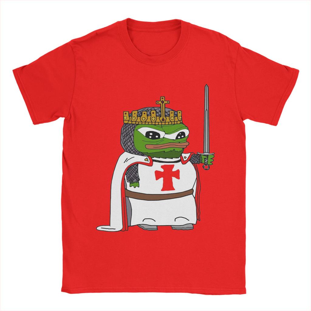 P-Pepe Knight's Templar Apu T-Shirt for Men  Creative 100% Cotton Tee Shirt O Neck Short Sleeve T Shirt Plus Size Clothing