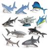 Pvc Mini Ocean Animal Model Set 10 Piece Realistic Collection Including Shark Sardine And Marlin
