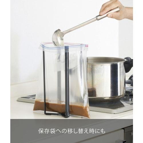 Yamazaki Plastic Bag Eco Holder, Large, Black, Approx. W15 x D14.5 x H22cm, Tower Desktop Trash Can with Triangular Corner and Drainer, Slim Foldable,