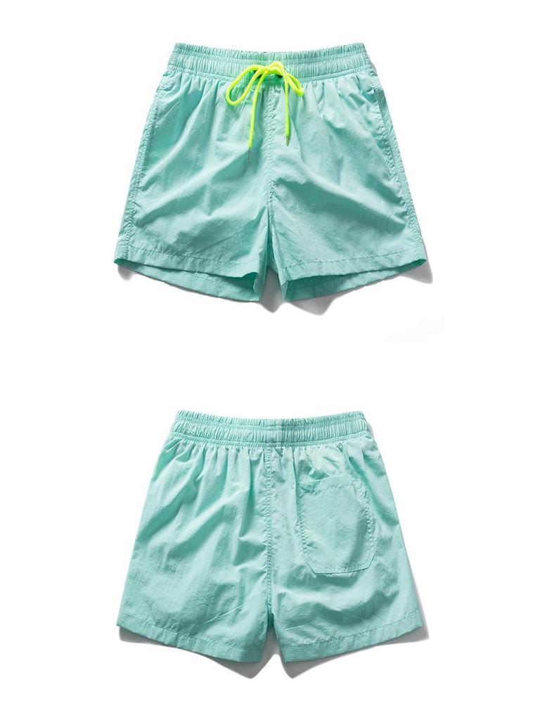 Men's Trendy Color-Block Summer Beach Shorts: Loose-Fit, Casual Sportswear