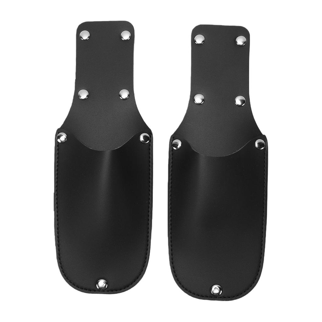 2 Stück Gartenschere Holster PU-Leder Astschere Scheide Gürtelhalter Hängende Tasche für Gartenzangen Scheren Schwarz