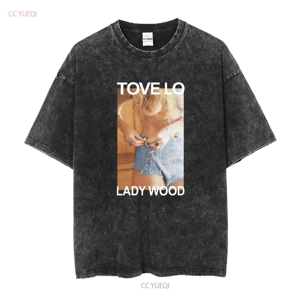 Retro Lady Wood Tove Lo T Shirt Classic Black S 5XL VE647 long sleeves vintage Washed graphic Versatile Top For Everyday Wear