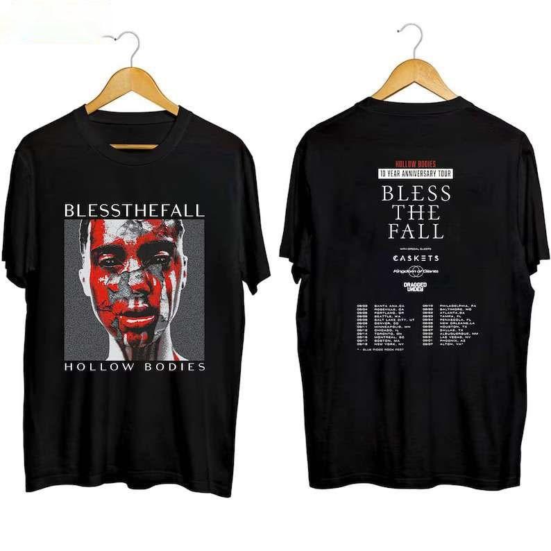 Tour 2023 ShortSleeve TShirt Blessthefall Hollow Bodies Tenth Anniversary ZL56 Unisex T-Shirt XL