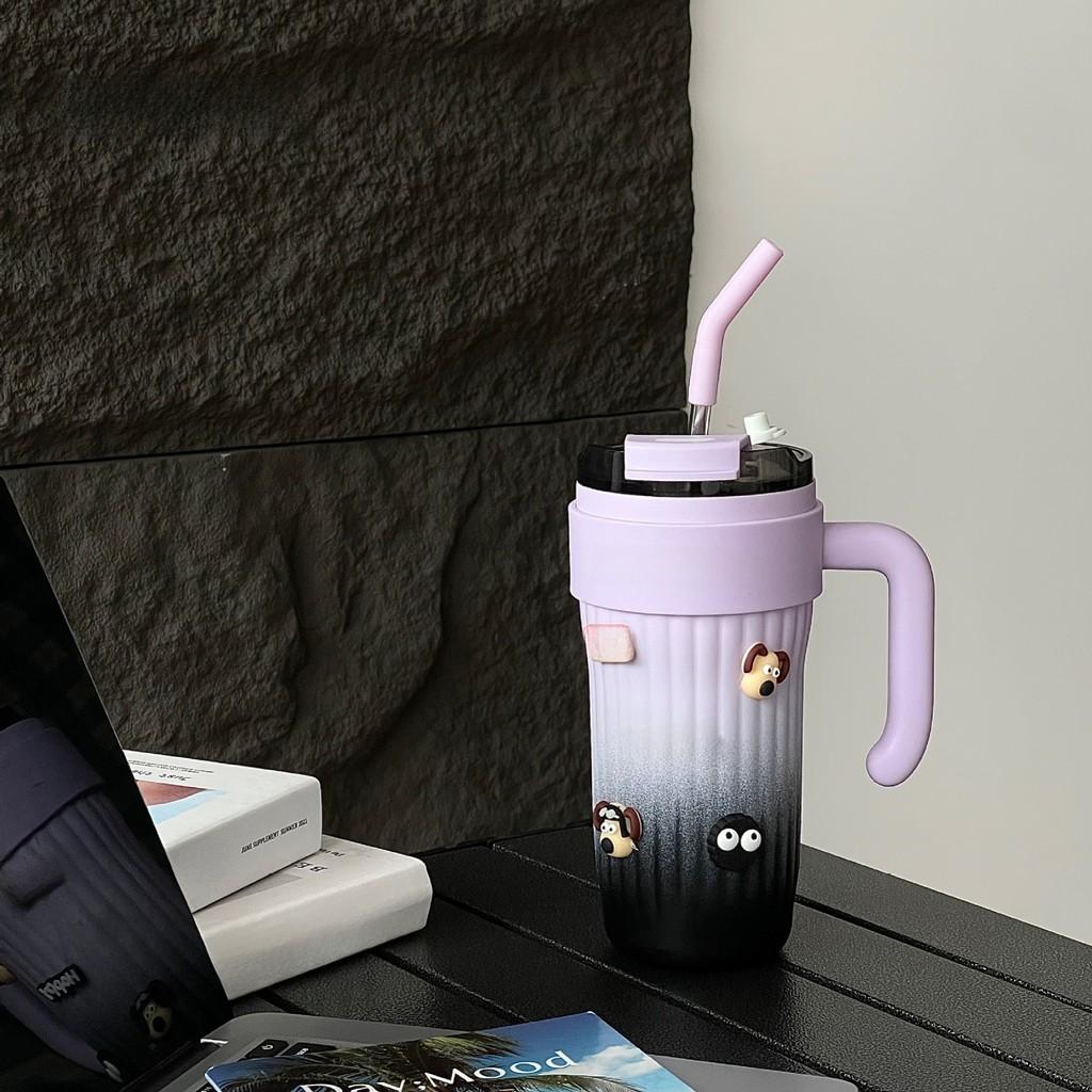 Tragbare Wasserflasche mit Griff Edelstahl Isolierter Reisebecher für Büro- und Außengebrauch