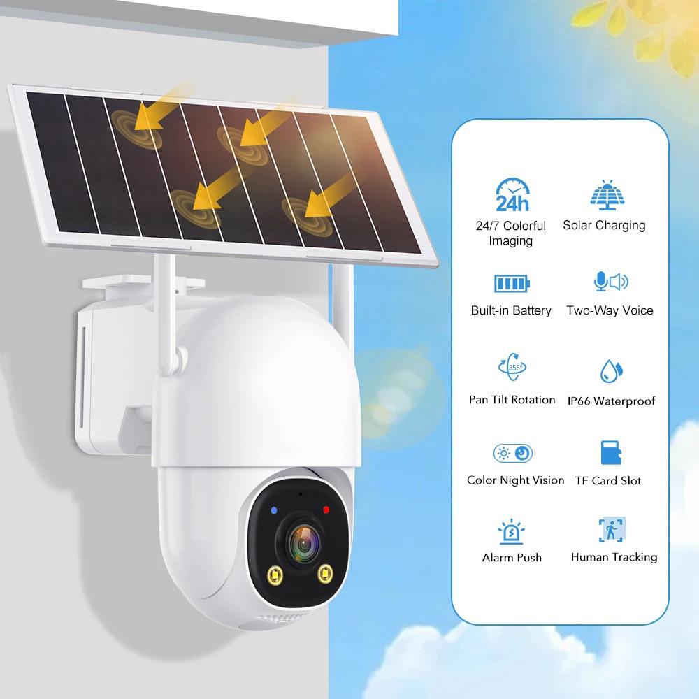 CamHiPro Solar-Powered PTZ Dome Camera: Low-Energy European & American Version