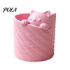 Pen Holder 3D Printed Holder, Cat Shape Large Capacity Hollow Barrel Desk Organizer for Pencils Gel Pens Makeup Brushes, Cute Girlish Decor