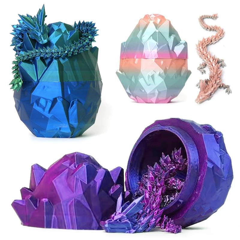 Creative Decompression Dragon Egg Chameleon Pendulum 3D Printing Complete Set Of Gifts Colorful Set Toys Colorful Decoration