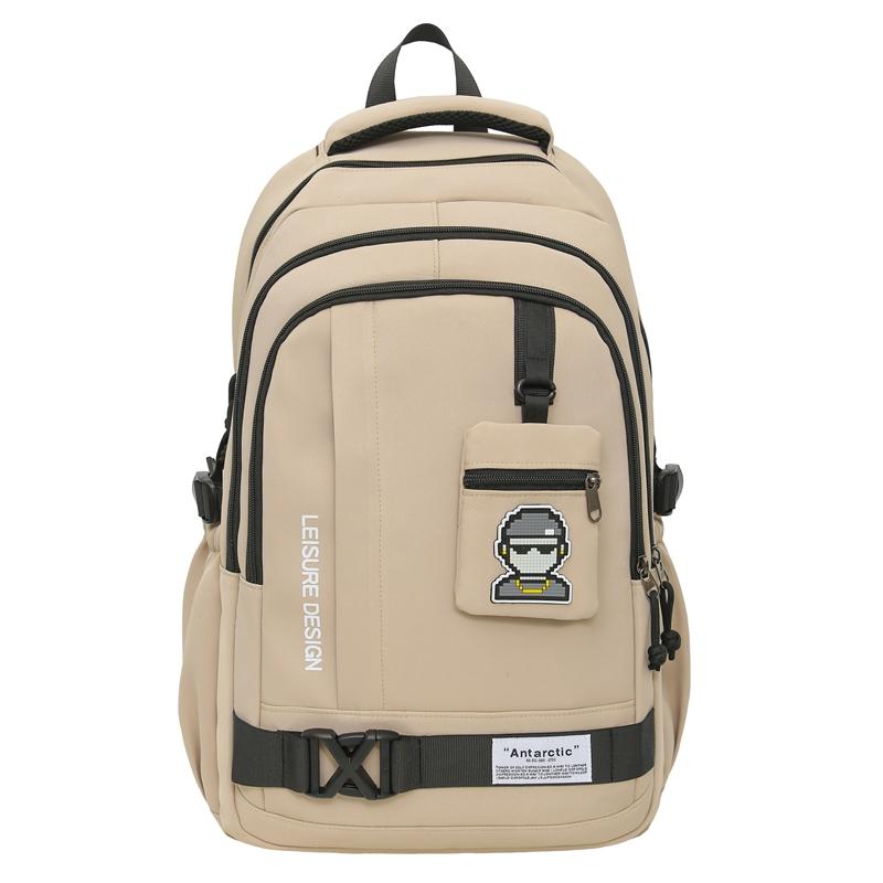 Junior High School Student Schoolbag Men's Large Capacity Lightweight and Durable Backpack with Coin Purse