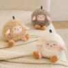 Cute Sleepy Sheep Plush Keychain Fluffy Mini Lamb Doll Bag Pendant Soft Stuffed Animal Keyring Women Backpack Accessories Gift