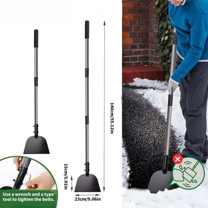 Snow Shovel Flat Shovel Ice Scraper for Weeding and Ice Clearing Lightweight Design for Easy Use Rust resistant Alloy