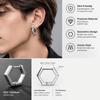 Straight Pin Hexagon Ear Hanger G23 Titanium Earrings New Stud earrings  Women