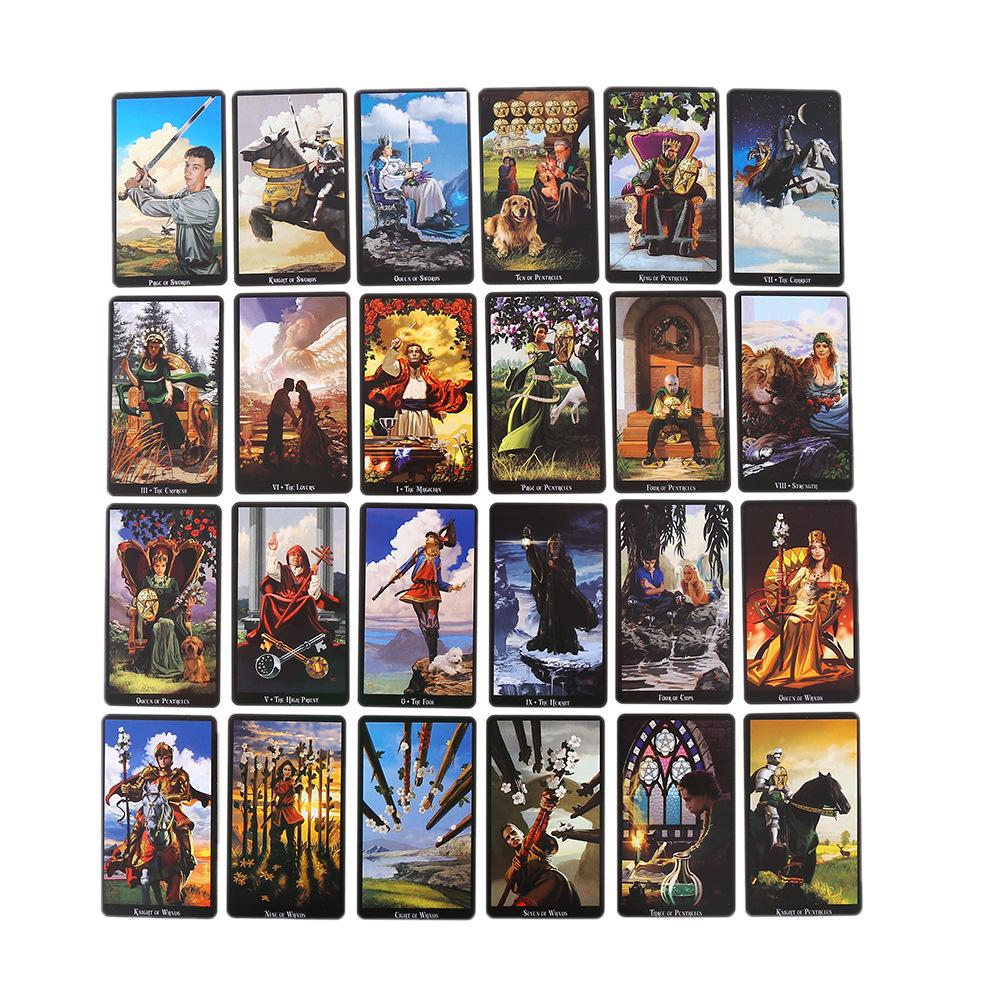 Baraja de Tarot Dorado con Caja de Hierro e Instrucciones