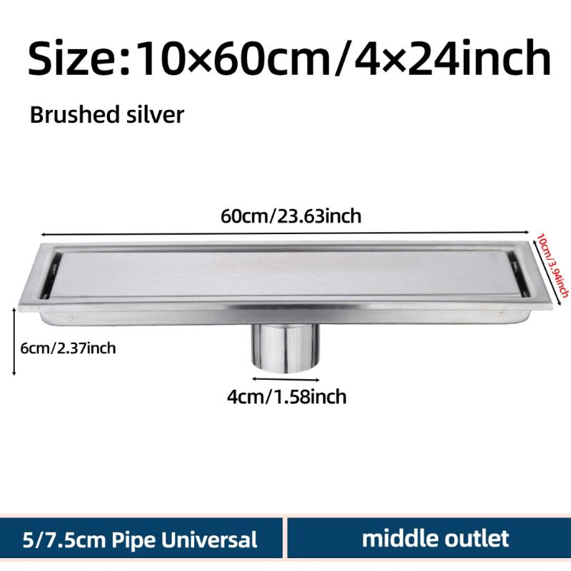 Bathroom Linear Drain 304 Stainless Steel