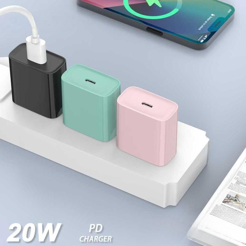 20W PD Fast Charger USB-C Wall Adapter for iPhone 17 16 Pro Max 15 Pro Max,iPad,Air,Mini 6, US Plug Compact Safe Charging