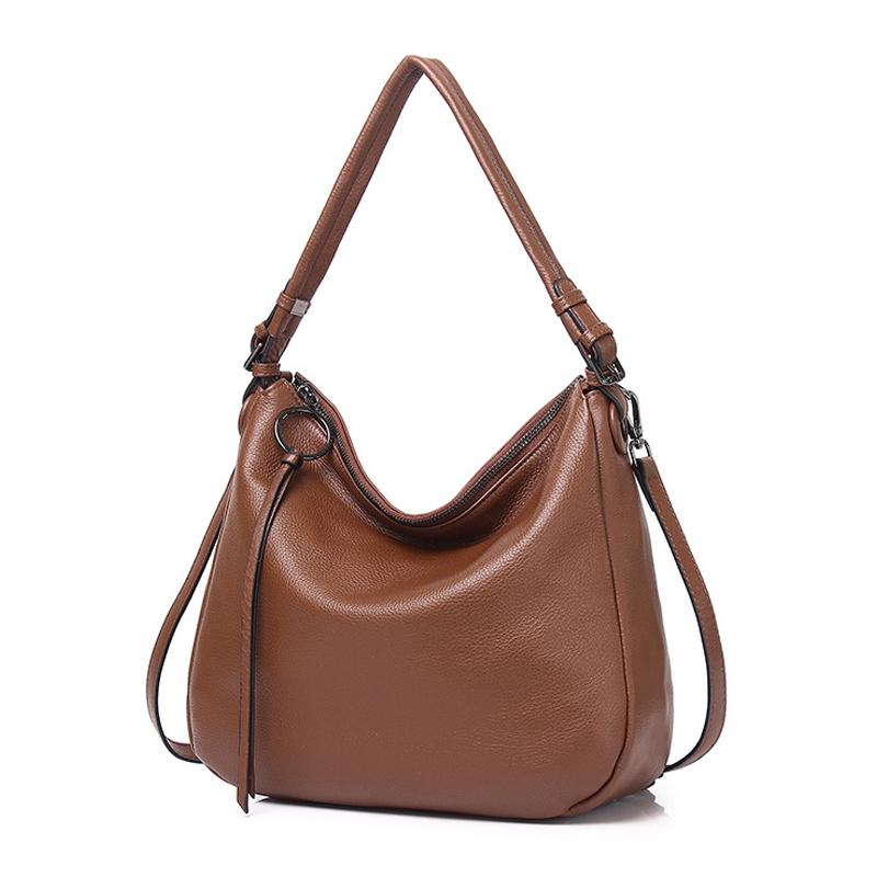 

Genuine Leather Women s Shoulder Bag Fashi Large Capacity Tote Bags High Quality Soft Cowhide Women Crossbody Bags 3320