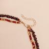 Fashionable Natural Stone Heart Pendant Necklace Adjustable Length Neckchain Lightweight Jewelry For Casual Or Party