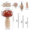 Patch Kit Wooden Mushroom Complete Craft Supplies Patch Loom Darning Tool Mending Kit For Knitting Embroidery Repair DIY