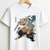 Demon Slayer Japanese Anime 2026 Summer New100cotton Tshirt  Inosuke Hashibira Pattern Unisex Y2K Short Sleeves Loose Shirt