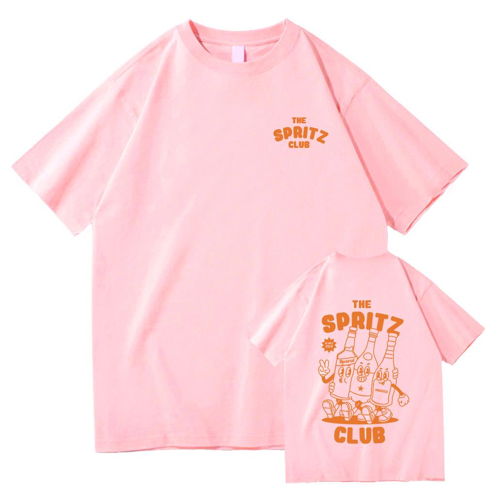 Aperol Spritz Club T Shirt Espresso Men/women Harajuku Vintage Graphic Tshirt Unisex High Quality Tops Retro Cotton Tee Shirts