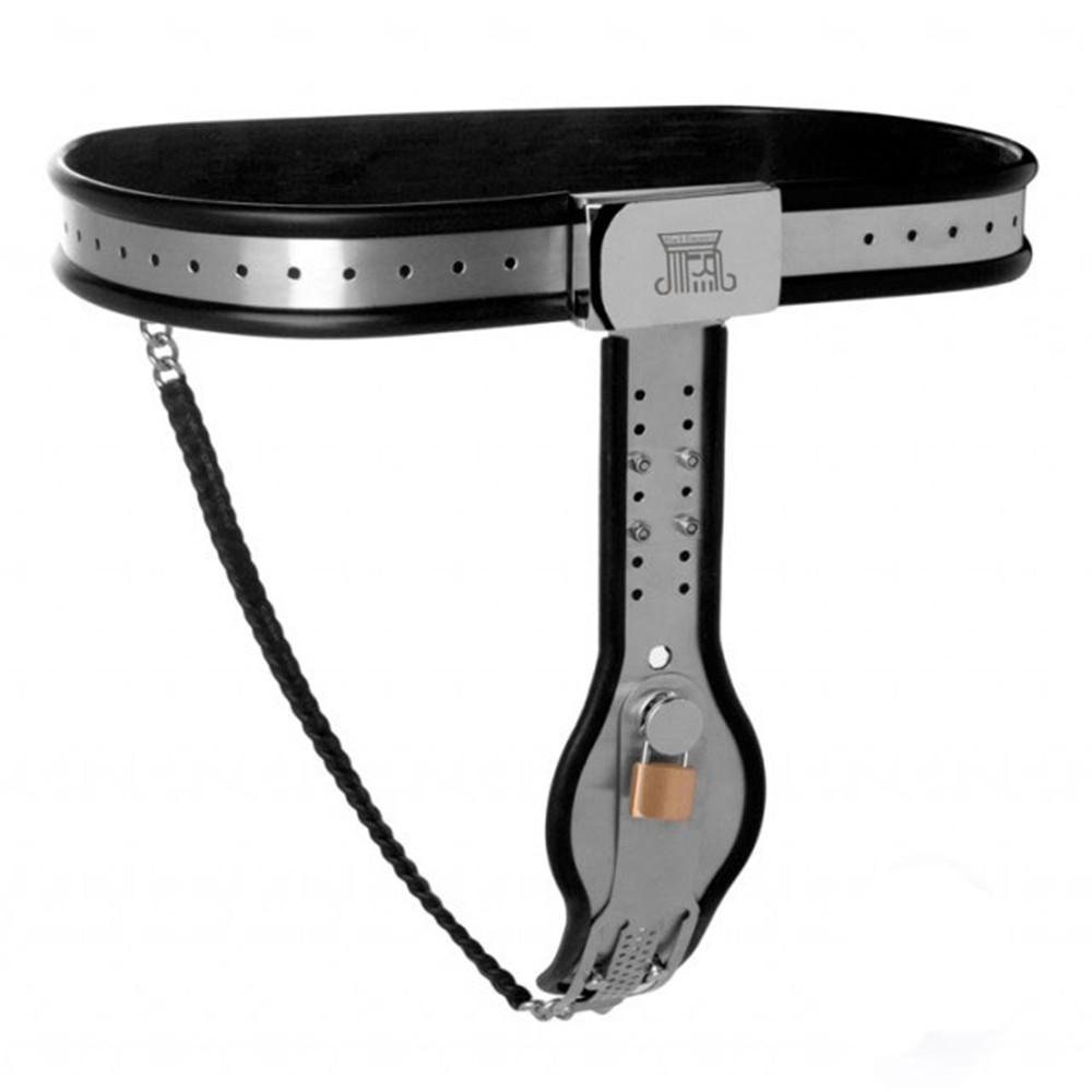 Curea de castitate din metal din oțel inoxidabil pentru femei Pantaloni de castitate de tip Y cu blocare Cbt BDSM Jucării sexuale pentru bondage pentru femei Strapon