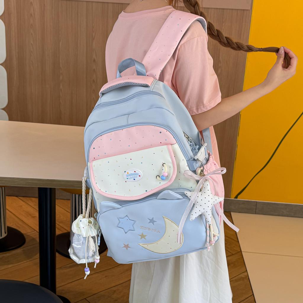 Schoolbag dopamine contrasting backpack high school student college style schoolbag junior high school girl large capacity high value cute backpack