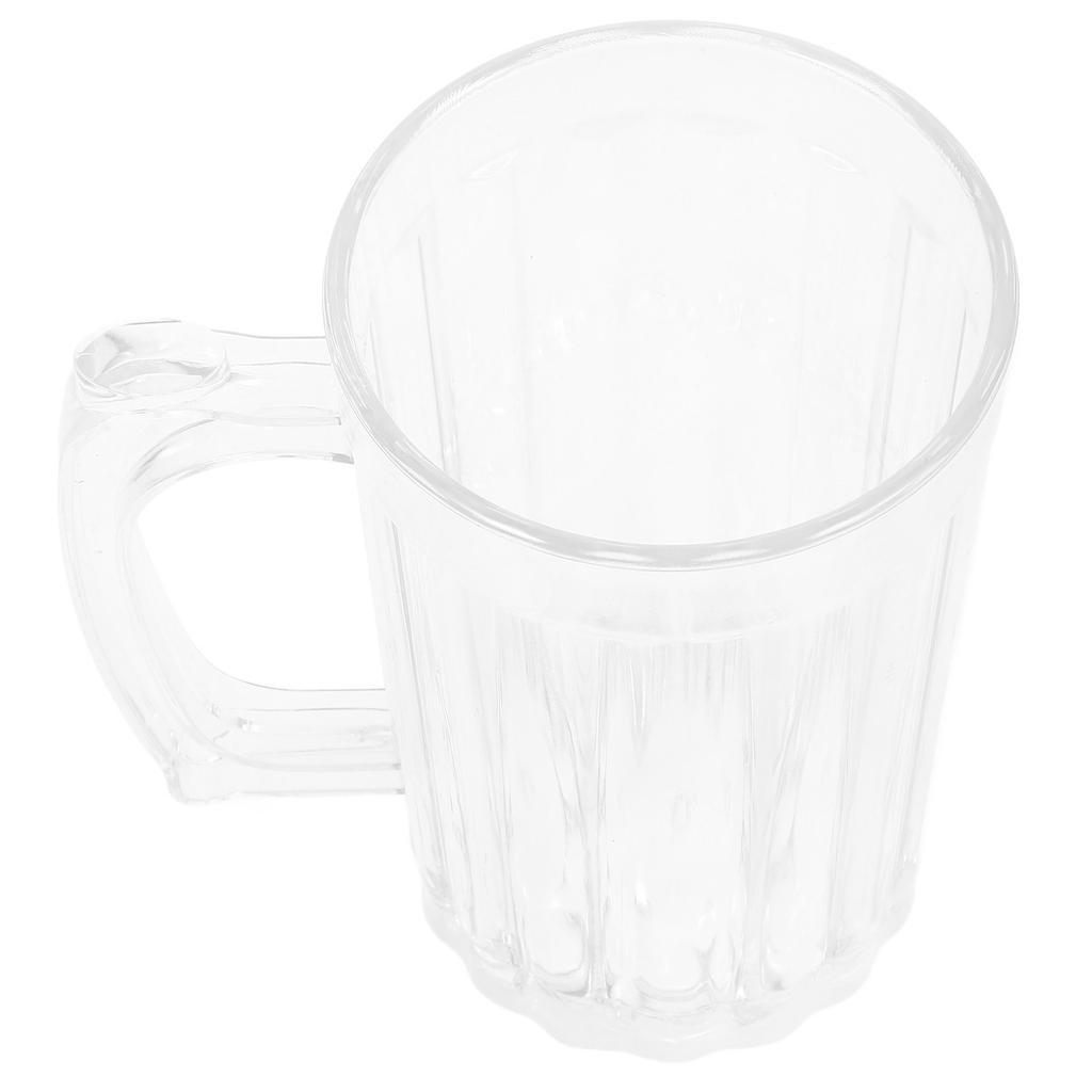 Beer Mug Large Capacity Acrylic Beer Drinking Cup 390Ml Handle Household Bar Water Cup for Home Restaurant Party