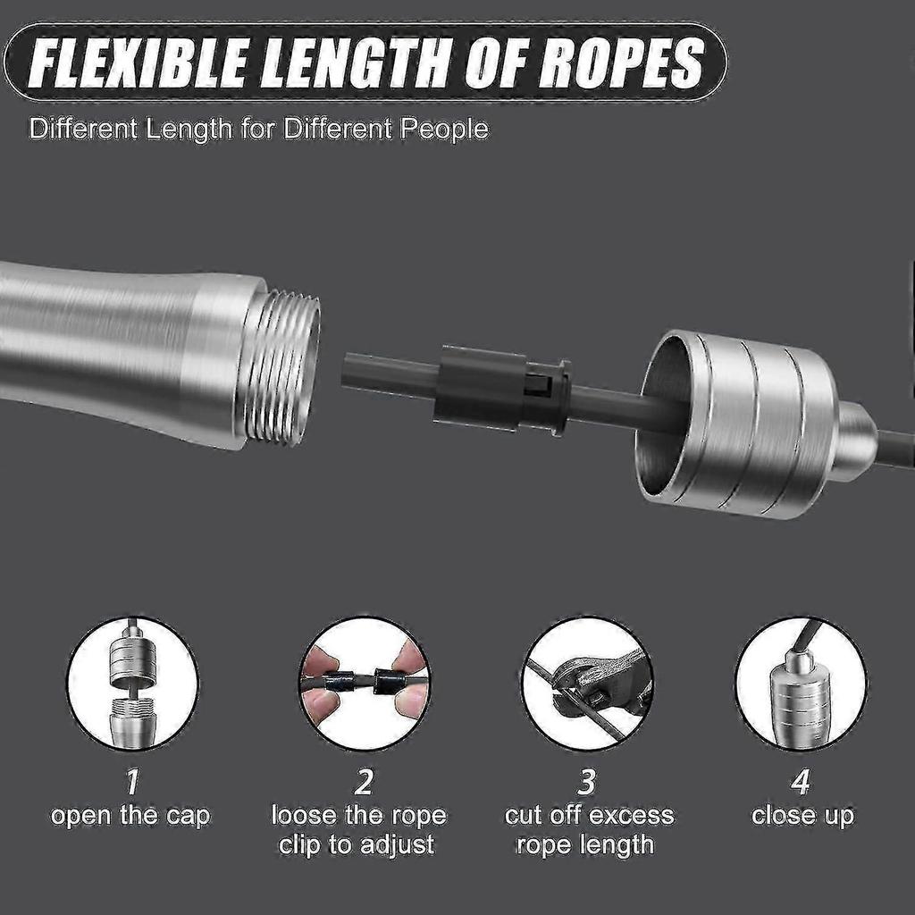 SDIGV - Skipping Rope for Women Men Exercise with Adjustable Length Jumping Rope and Alloy & Silicone Handles Suitable for Workout Boxing Home Gy 2025