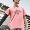 Li-Ning Badfive Letter Print Crew Neck T-Shirt Men Tops Apricot Pink AHSU427-6