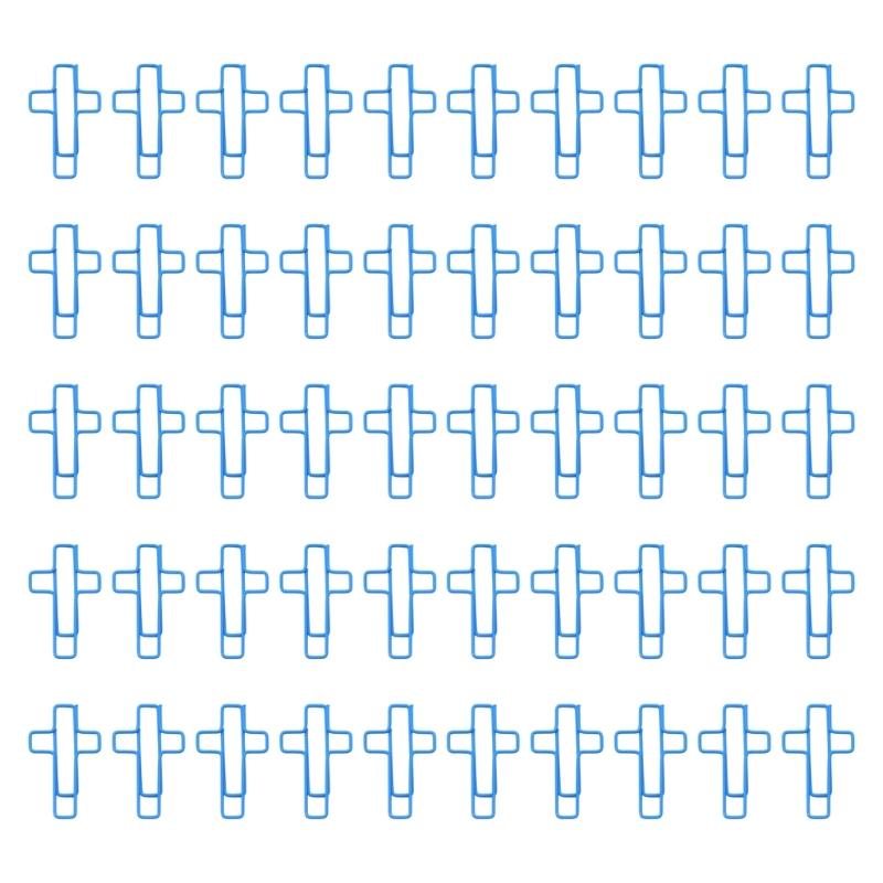 50 Pcs Journal Paper Clips Crosses Shaped Paper Clip Bookmarks Metal Paperclips Creative Planner Clips for Office