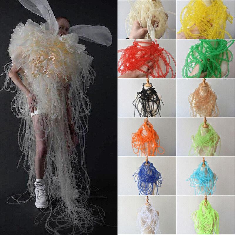 10mm Tube en Crin de Cheval Tube Crinoline Tissu Filet Crin Garniture pour Accessoires de Cheveux DIY Maille Tissée Flexible Élastique