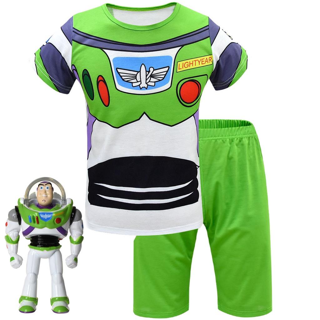Adorable Toy Story Buzz Lightyear Short Sleeve Tee And Shorts Suit For Kids