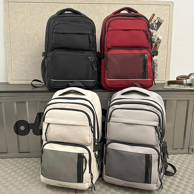Japanese casual schoolbag male high school students simple large-capacity outdoor travel backpack female college students class backpack