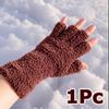 1Pair Coral Fleece Minimalist Touchscreen Gloves Writing Cute Fashion Winter Student Anti Pilling Gift Warm Gloves