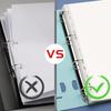 Portable 4-Hole D-Type Folder A4 Loose-Leaf Storage Folder Paper File Bag Students Test Paper Storage Office Management Supply