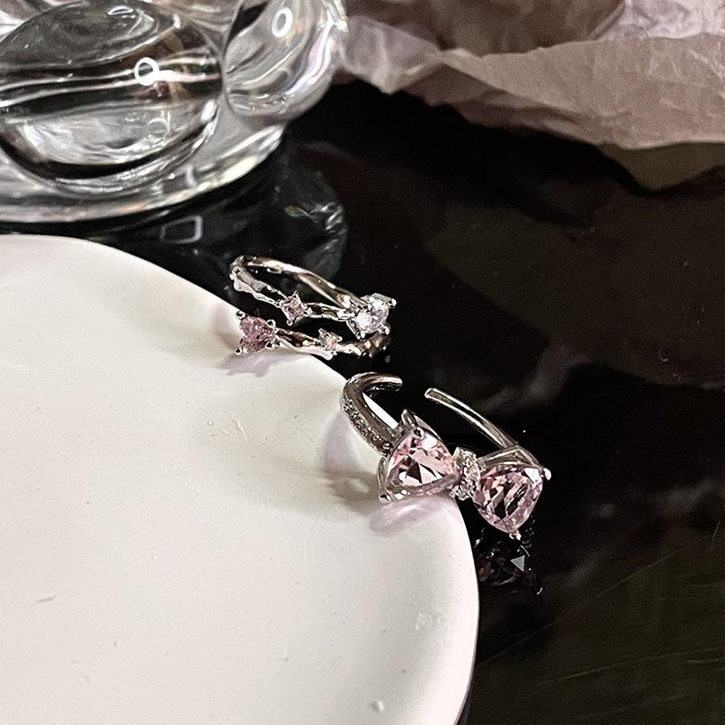 Ring Women'S Niche Design Sense Advanced Sense Accessories Fashion Personality Sweet Cool Wind Opening Cold Wind Index Finger Ring