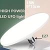 LED Bulb AC 220v E27 Base Household Energy Saving Lamp 30W Indoor Lighting Flying Saucer Light 6500k Ceiling Lamp Garage Light