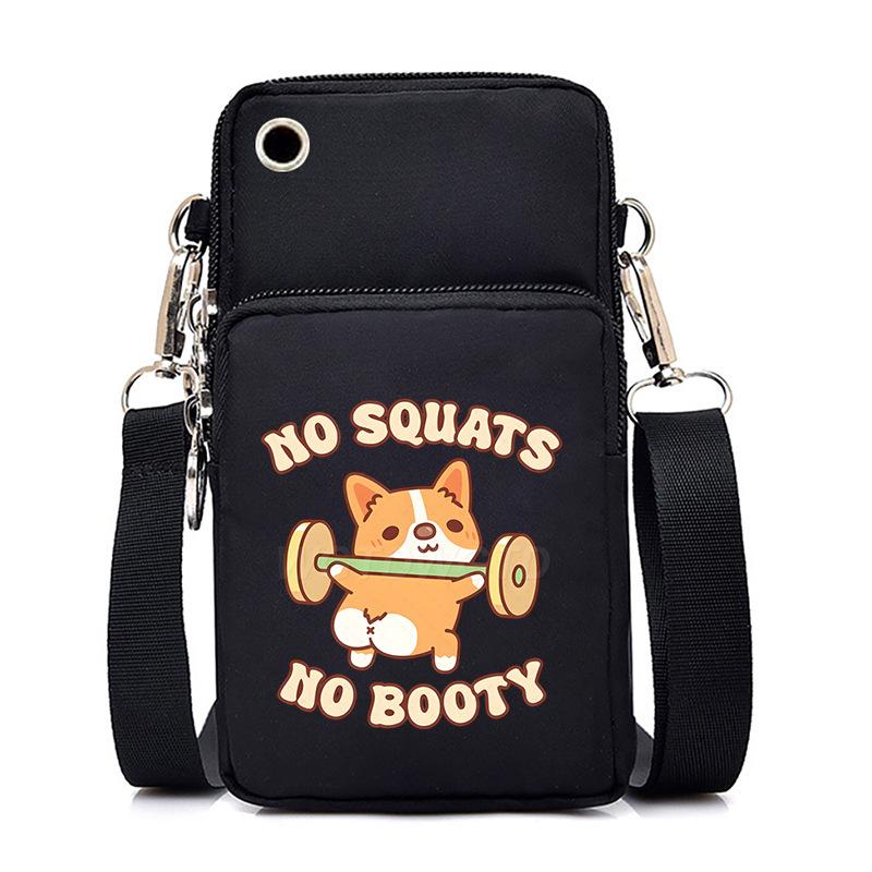 Casual mobile phone bag cute printing new messenger bag Korean version versatile small bag vertical change bag