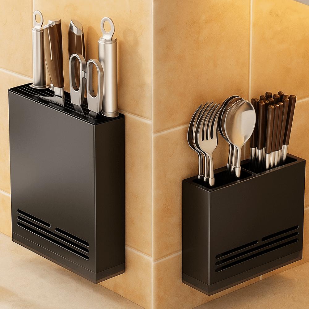 Wall Mounted Cutter Holder Rust-proof Chopstick Holder  Tableware Organization