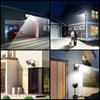 Outdoor Motion Sensor Solar Lights 2000 Lumen 77 LED With Remote Controller Fake Security Camera Monitoring Induction Wall Lamps