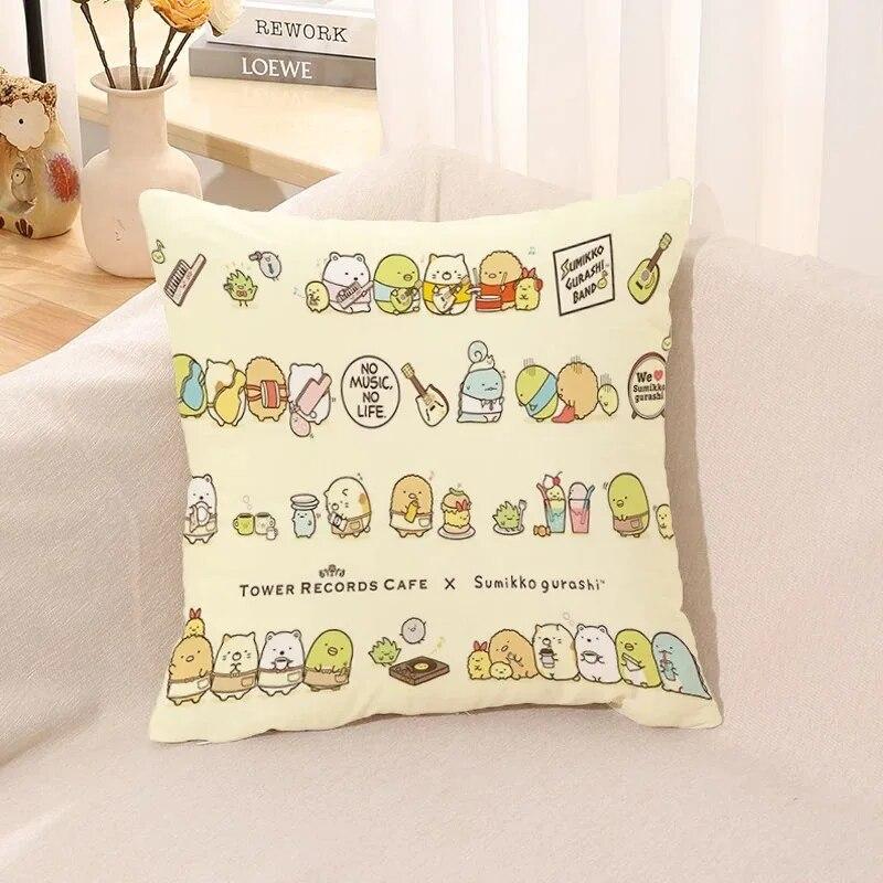45x45cm cute cartoon print pillow case living room sofa office cushion cover home decoration children's gift