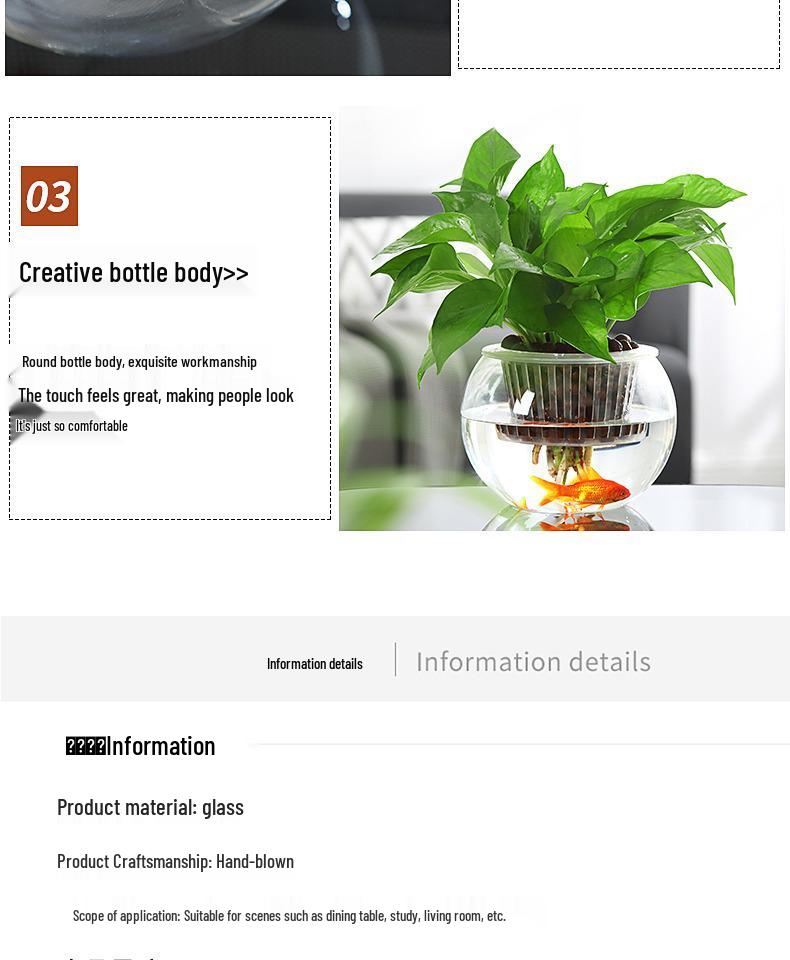 Modern Minimalist Hydroponic Glass Vase for Pothos & Green Plants - Living Room Desk Decor