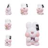 Adorable Plush Bunny Toy With Flower And Bowtie Decorations