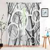 2 pieces, abstract circular tree shadow curtains - semi transparent - suitable for living room, bedroom, kitchen, home decoratio